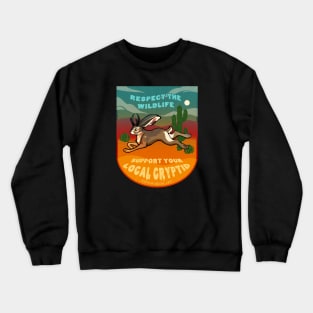 Jackalope- Support Your Local Cryptid Crewneck Sweatshirt